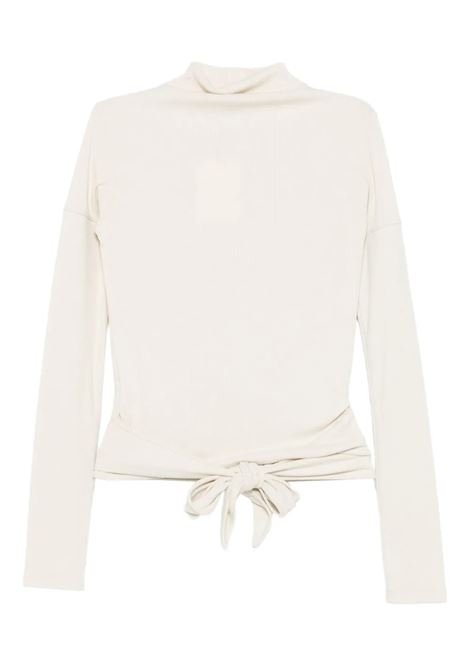 t-shirt button up wrap donna crema LOW CLASSIC | LW253TS040075